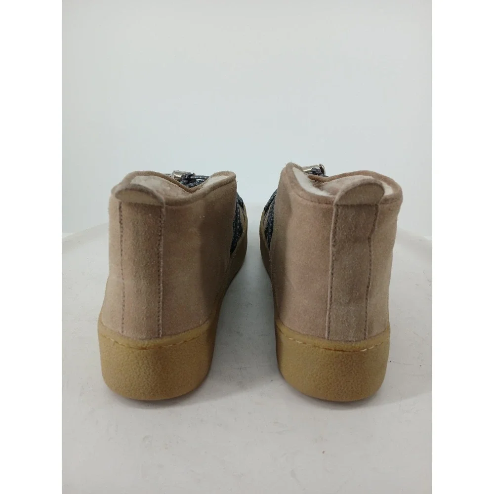 FREE PEOPLE Snowdrop Micro Shearling Boot Womens 11M Tan Suede NEW DB5